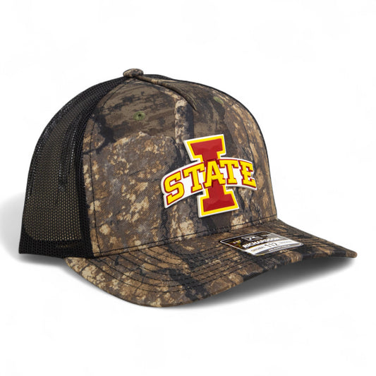 Iowa State Cyclones 3D Snapback Trucker Hat- Realtree Timber/ Black