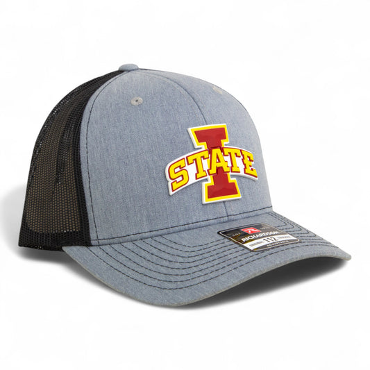Iowa State Cyclones 3D Snapback Trucker Hat- Heather Grey/ Black