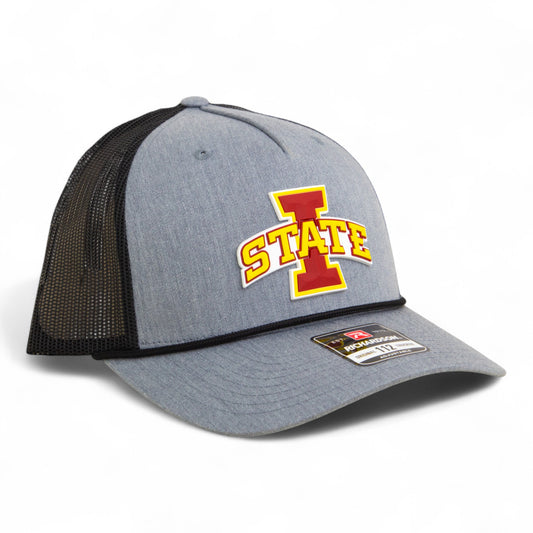 Iowa State Cyclones 3D Snapback Trucker Rope Hat- Heather Grey/ Black