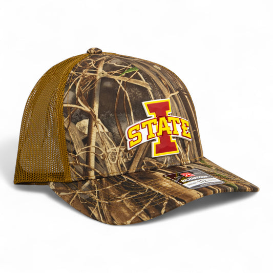 Iowa State Cyclones 3D Snapback Trucker Hat- Realtree Max 7/ Buck