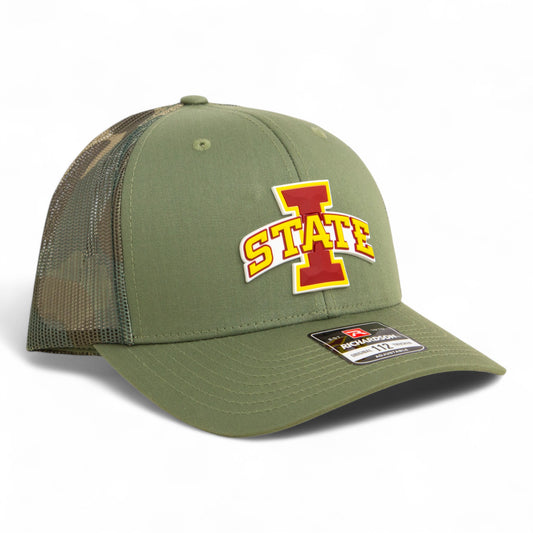 Iowa State Cyclones 3D Snapback Trucker Hat- Loden/ Green Camo