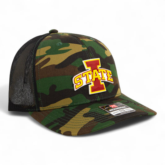 Iowa State Cyclones 3D Snapback Trucker Hat- Army Camo/ Black
