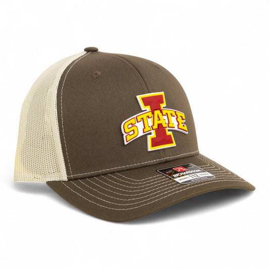Iowa State Cyclones 3D Snapback Trucker Hat- Chocolate Chip/ Birch