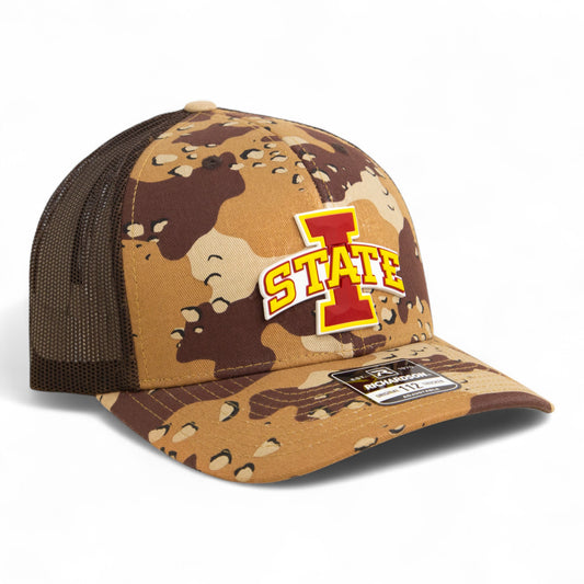 Iowa State Cyclones 3D Snapback Trucker Hat- Desert Camo/ Brown