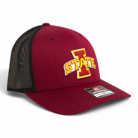 Iowa State Cyclones 3D Snapback Trucker Hat- Cardinal/ Black