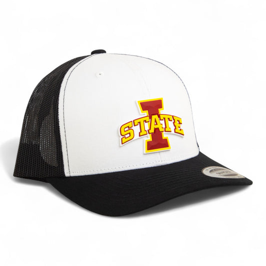 Iowa State Cyclones 3D YP Snapback Trucker Hat- White/ Black