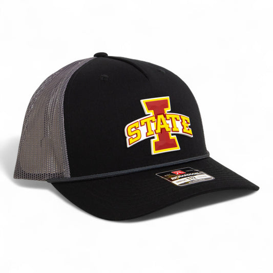 Iowa State Cyclones 3D Snapback Trucker Rope Hat- Black/ Charcoal