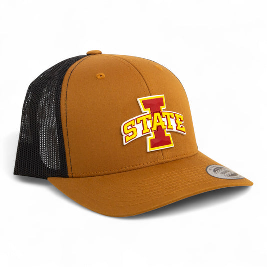 Iowa State Cyclones 3D YP Snapback Trucker Hat- Caramel/ Black