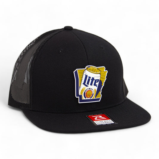 It's Miller Time Arkansas 3D Wool Blend Flat Bill Hat- Black