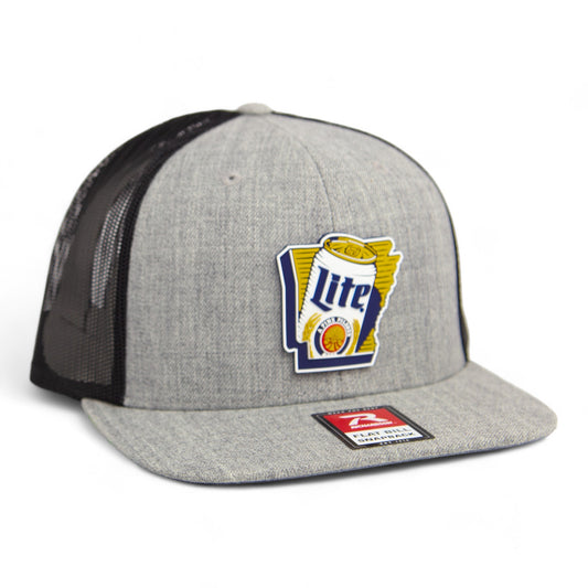 It's Miller Time Arkansas 3D Wool Blend Flat Bill Hat- Heather Grey/ Black