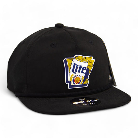 It's Miller Time Arkansas 3D Classic Rope Hat- Black