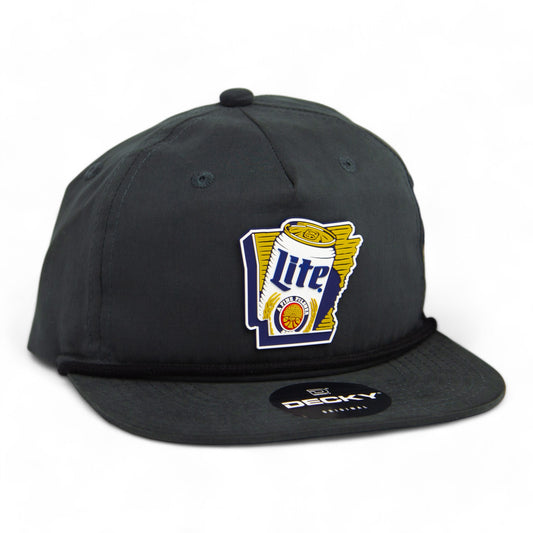 It's Miller Time Arkansas 3D Classic Rope Hat- Charcoal/ Black