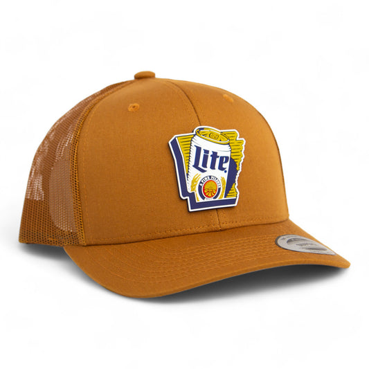 It's Miller Time Arkansas 3D YP Snapback Trucker Hat- Carmel