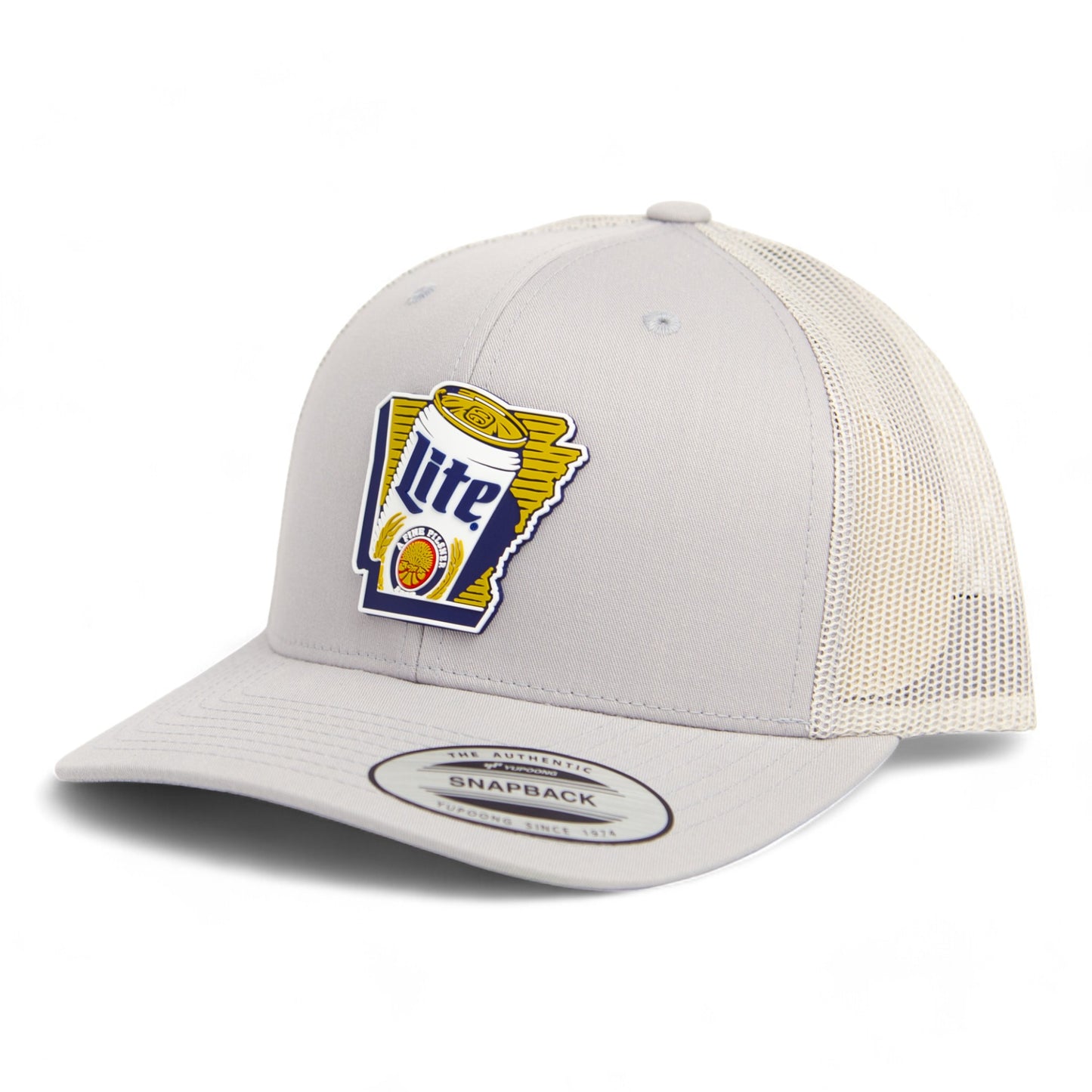 It's Miller Time Arkansas 3D YP Snapback Trucker Hat- Silver