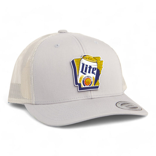 It's Miller Time Arkansas 3D YP Snapback Trucker Hat- Silver