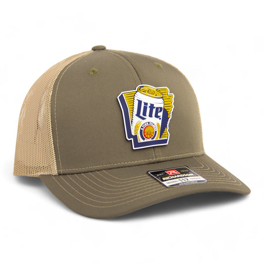 It's Miller Time Arkansas 3D Snapback Trucker Hat- Loden/ Tan