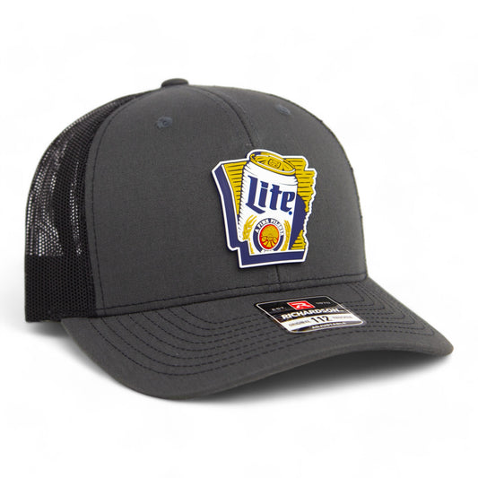 It's Miller Time Arkansas 3D Snapback Trucker Hat- Charcoal/ Black