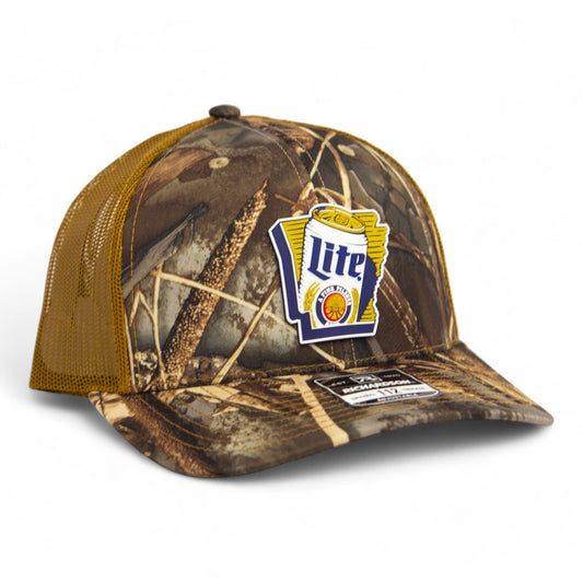 It's Miller Time Arkansas 3D Snapback Trucker Hat- Realtree Max 7/ Buck