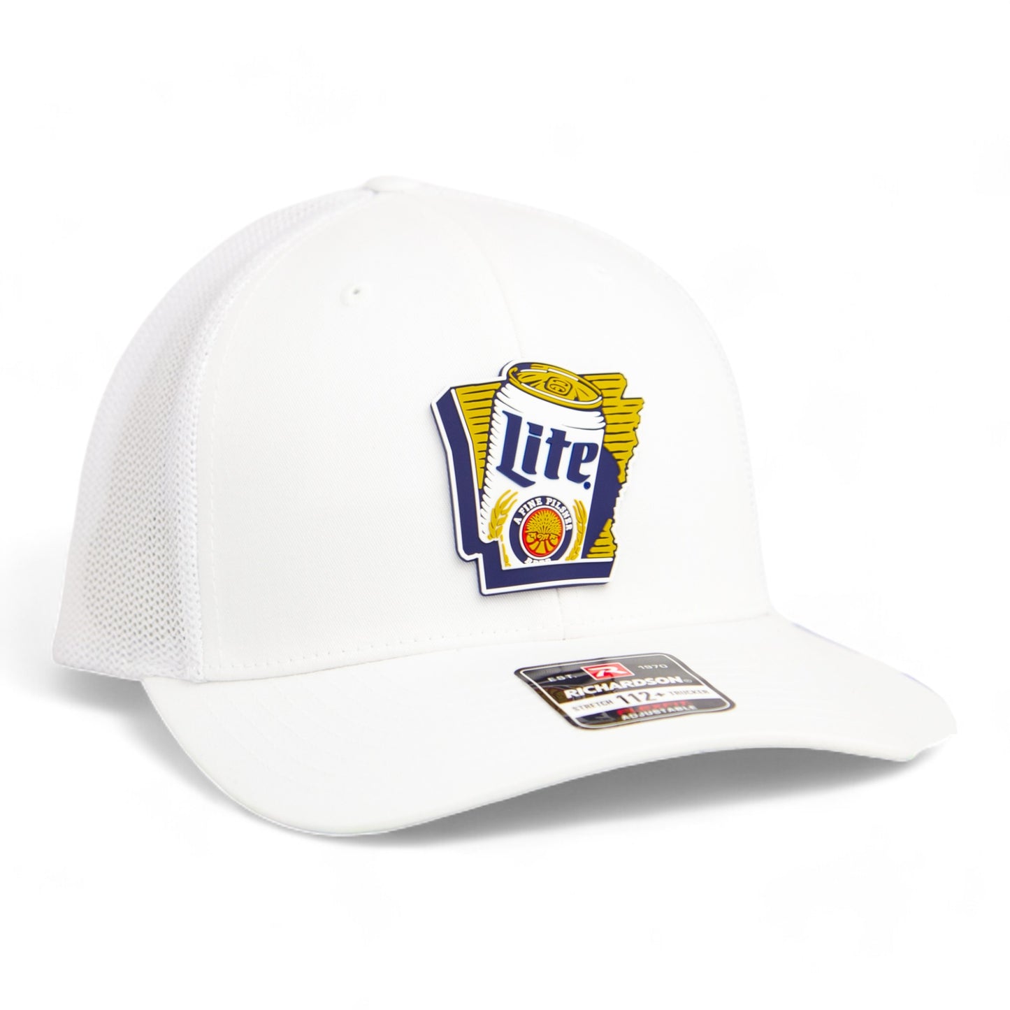 It's Miller Time Arkansas 3D Snapback Trucker Hat- White