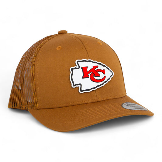 Kansas City Chiefs 3D YP Snapback Trucker Hat- Caramel