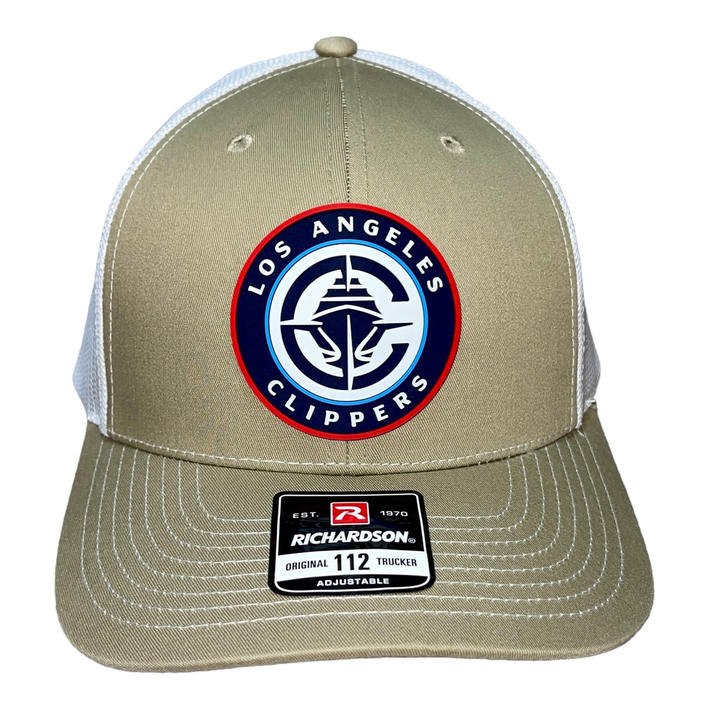 LA Clippers 3D Snapback Trucker Hat- Tan/ White
