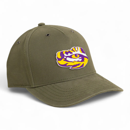 LSU Tiger Eye 3D Snapback Canvas Hat- Olive