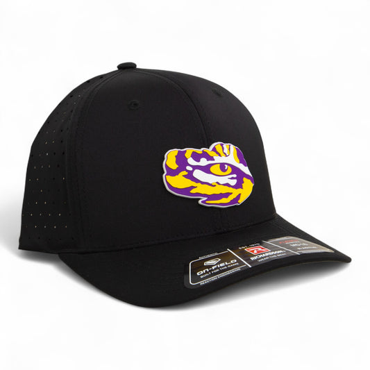 LSU Tiger Eye 3D Laser Perf R-Flex Cap- Black