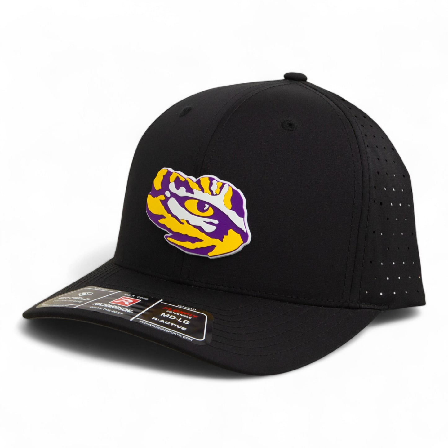 LSU Tiger Eye 3D Laser Perf R-Flex Cap- Black