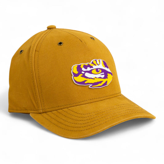 LSU Tiger Eye 3D Snapback Canvas Hat- Wheat