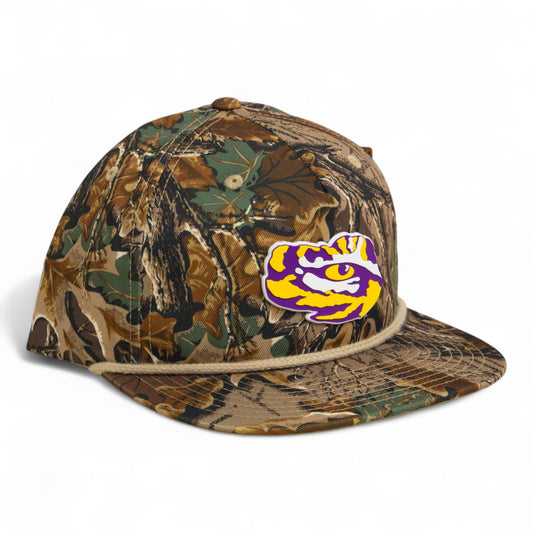 LSU Tiger Eye 3D Umpqua Rope Hat- Realtree Advantage/ Khaki