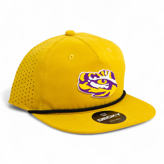 LSU Tiger Eye 3D Perforated Rope Hat- Biscuit/ Black