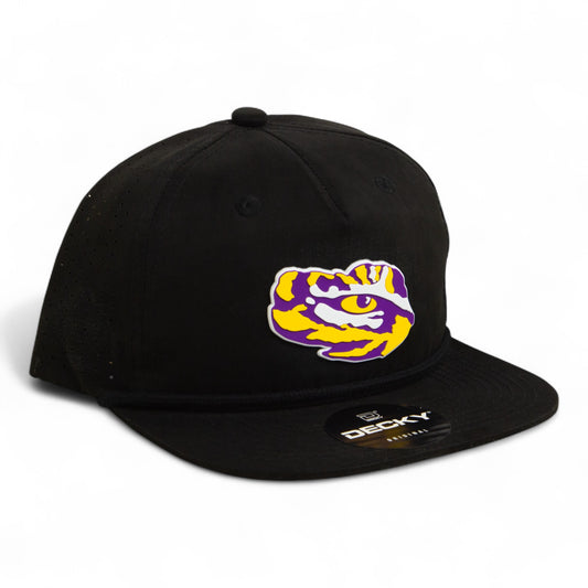 LSU Tiger Eye 3D Perforated Rope Hat- Black
