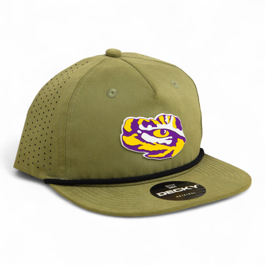 LSU Tiger Eye 3D Perforated Rope Hat- Loden/ Black