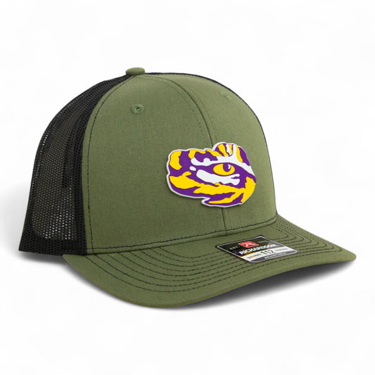 LSU Tiger Eye 3D Snapback Trucker Hat- Loden/ Black