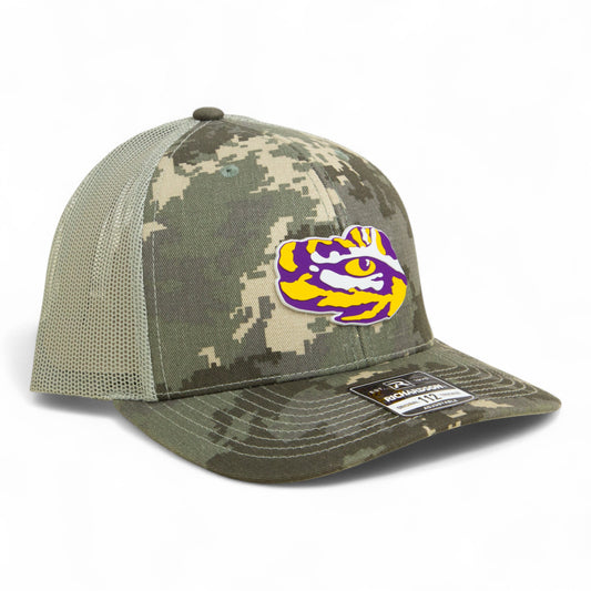 LSU Tiger Eye 3D Snapback Trucker Hat- Military Digital Camo