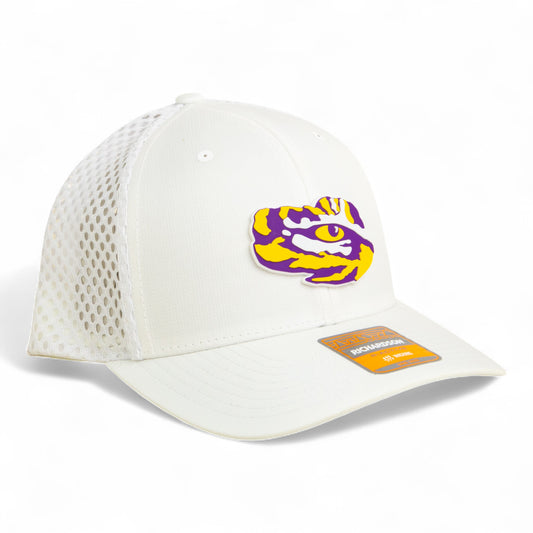 LSU Tiger Eye 3D Snapback Tilikum Trucker Hat- White