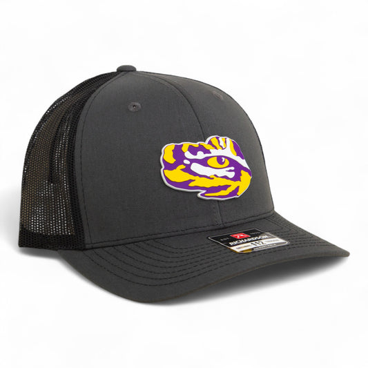 LSU Tiger Eye 3D Snapback Trucker Hat- Charcoal/ Black