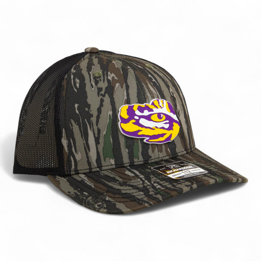 LSU Tiger Eye 3D Snapback Trucker Hat- Realtree Original/ Black