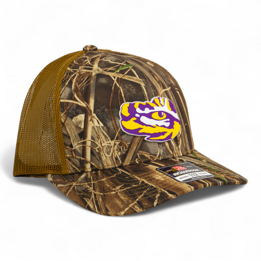 LSU Tiger Eye 3D Snapback Trucker Hat- Realtree Max 7/ Buck