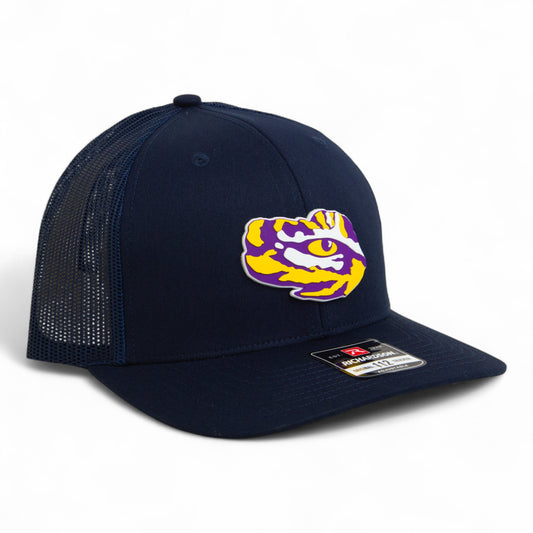 LSU Tiger Eye 3D Snapback Trucker Hat- Navy
