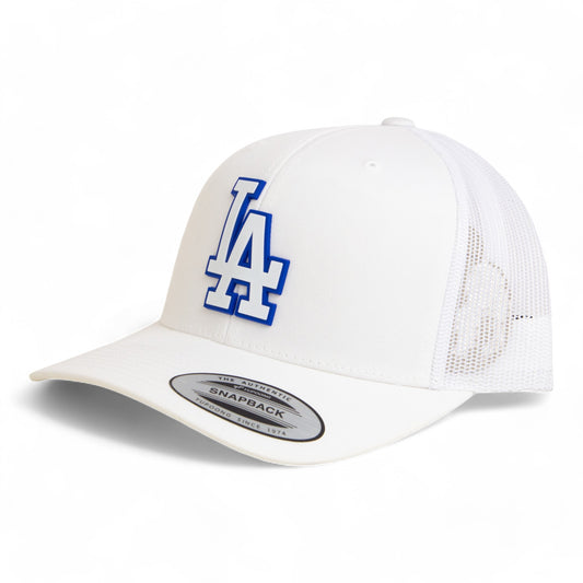 LA Dodgers 2024 World Series 3D YP Snapback Trucker Hat White- White