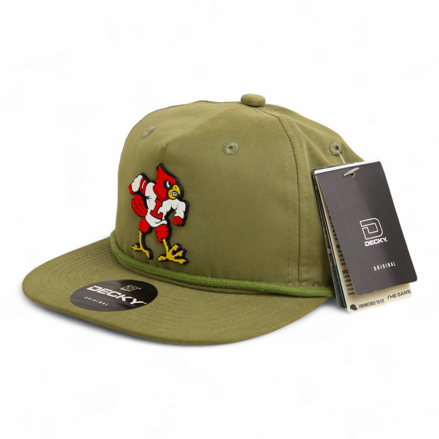 Louisville Cardinals Retro 3D Classic Rope Hat- Loden