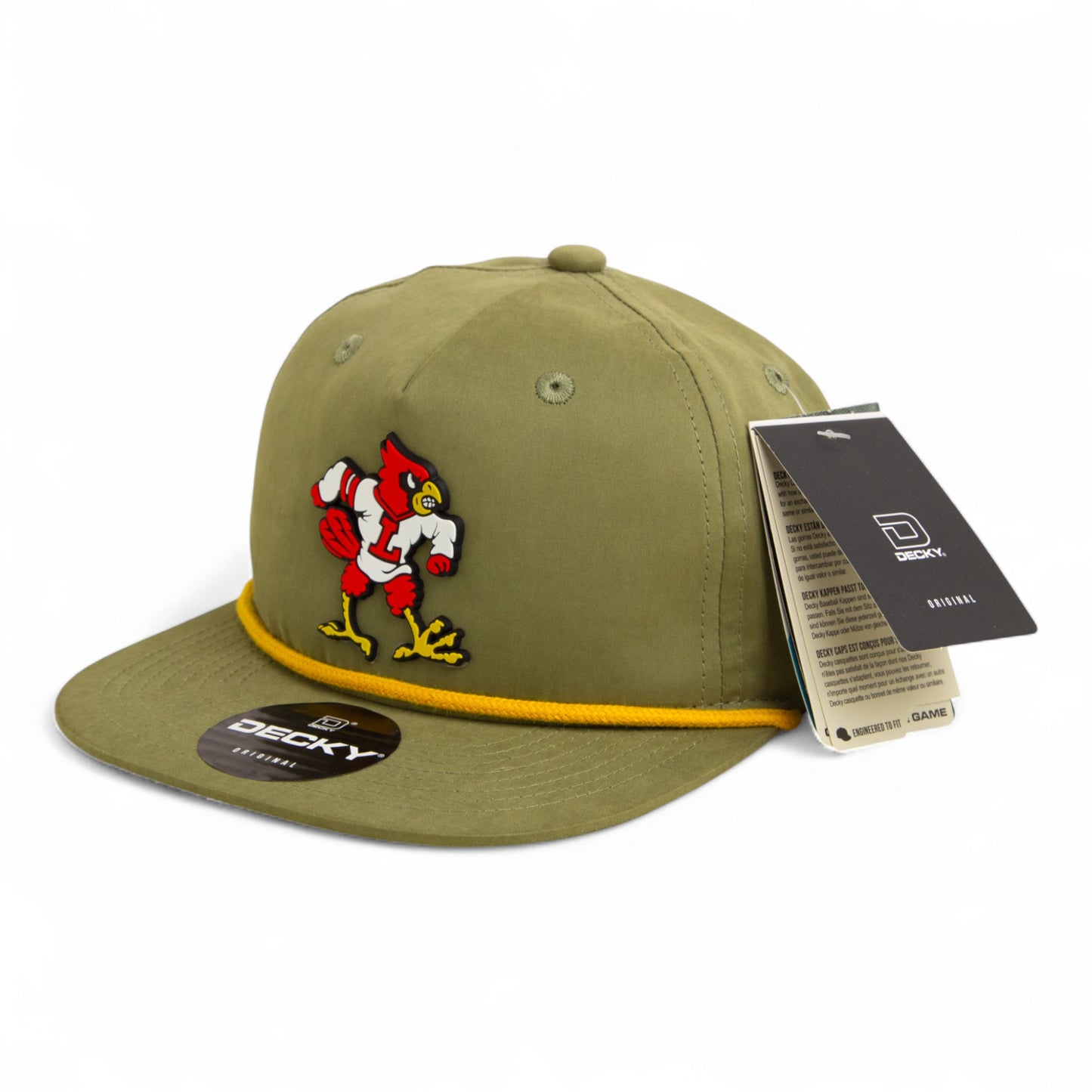 Louisville Cardinals Retro 3D Classic Rope Hat- Loden/ Amber