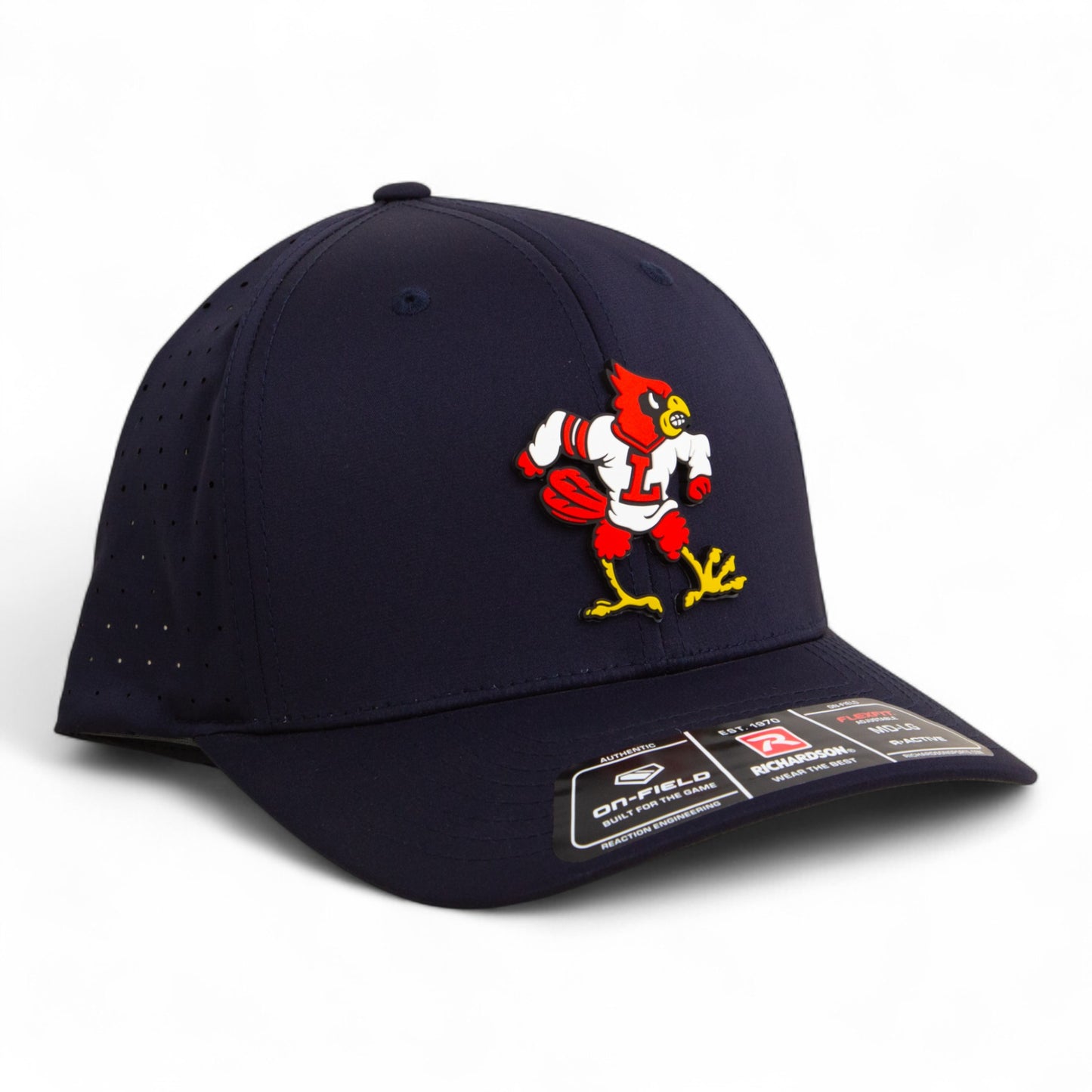 Louisville Cardinals Retro 3D Laser Perf R-Flex Cap- Navy