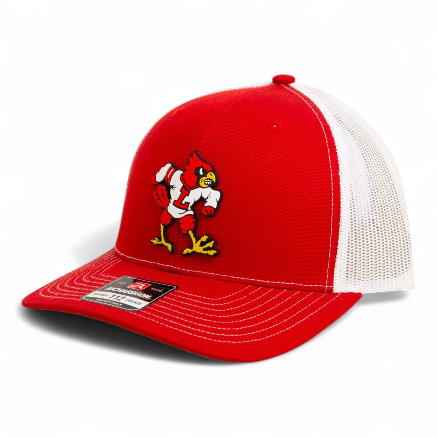 Louisville Cardinals Retro 3D Snapback Trucker Hat- Red/ White