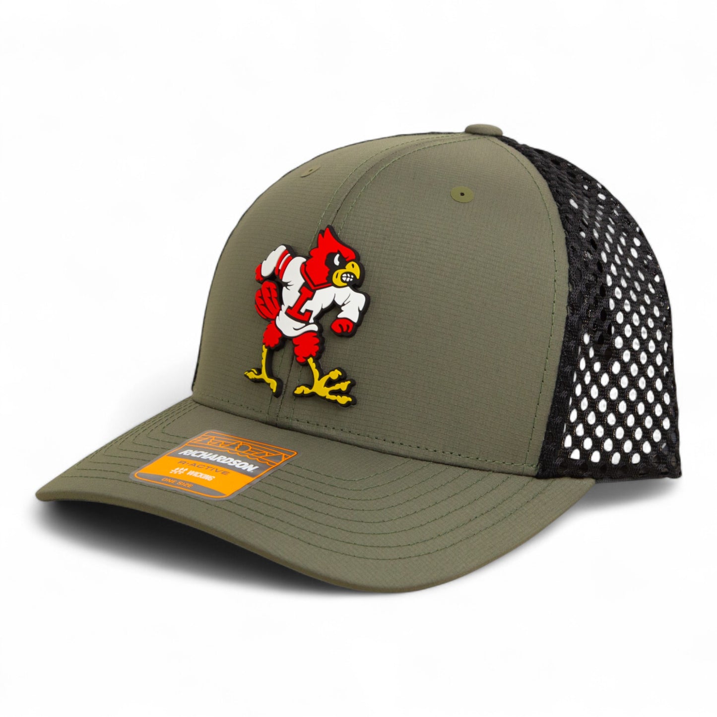 Louisville Cardinals Retro 3D Snapback Tilikum Trucker Hat- Loden/ Black