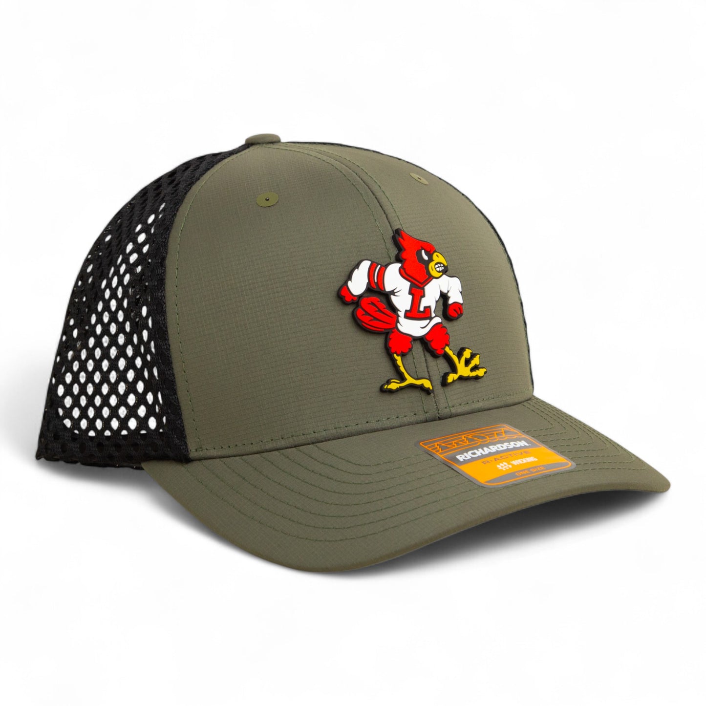 Louisville Cardinals Retro 3D Snapback Tilikum Trucker Hat- Loden/ Black