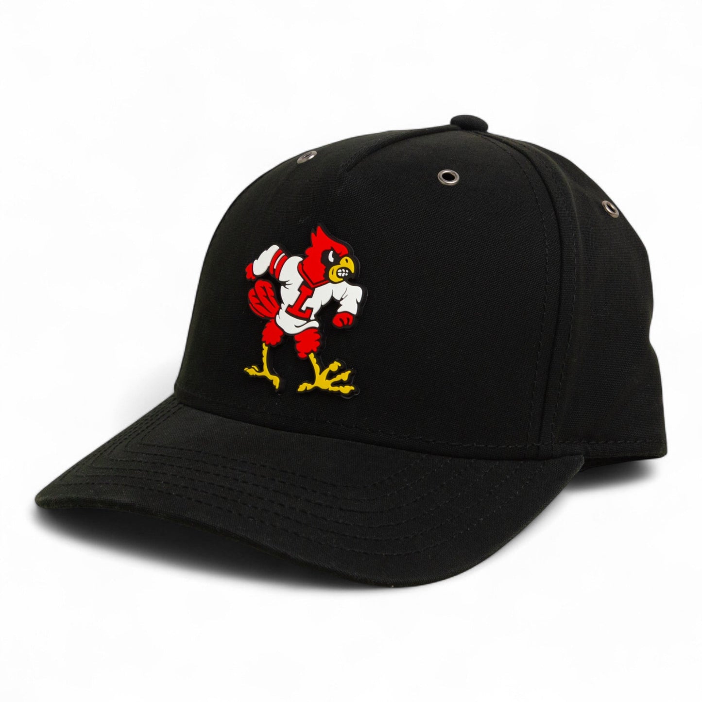 Louisville Cardinals Retro 2025 College World Series 3D Snapback Canvas Hat- Black