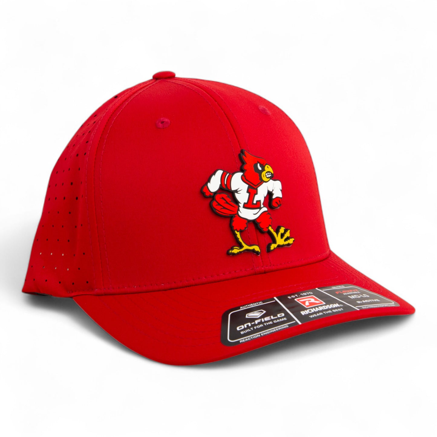 Louisville Cardinals Retro 3D Laser Perf R-Flex Cap- Red
