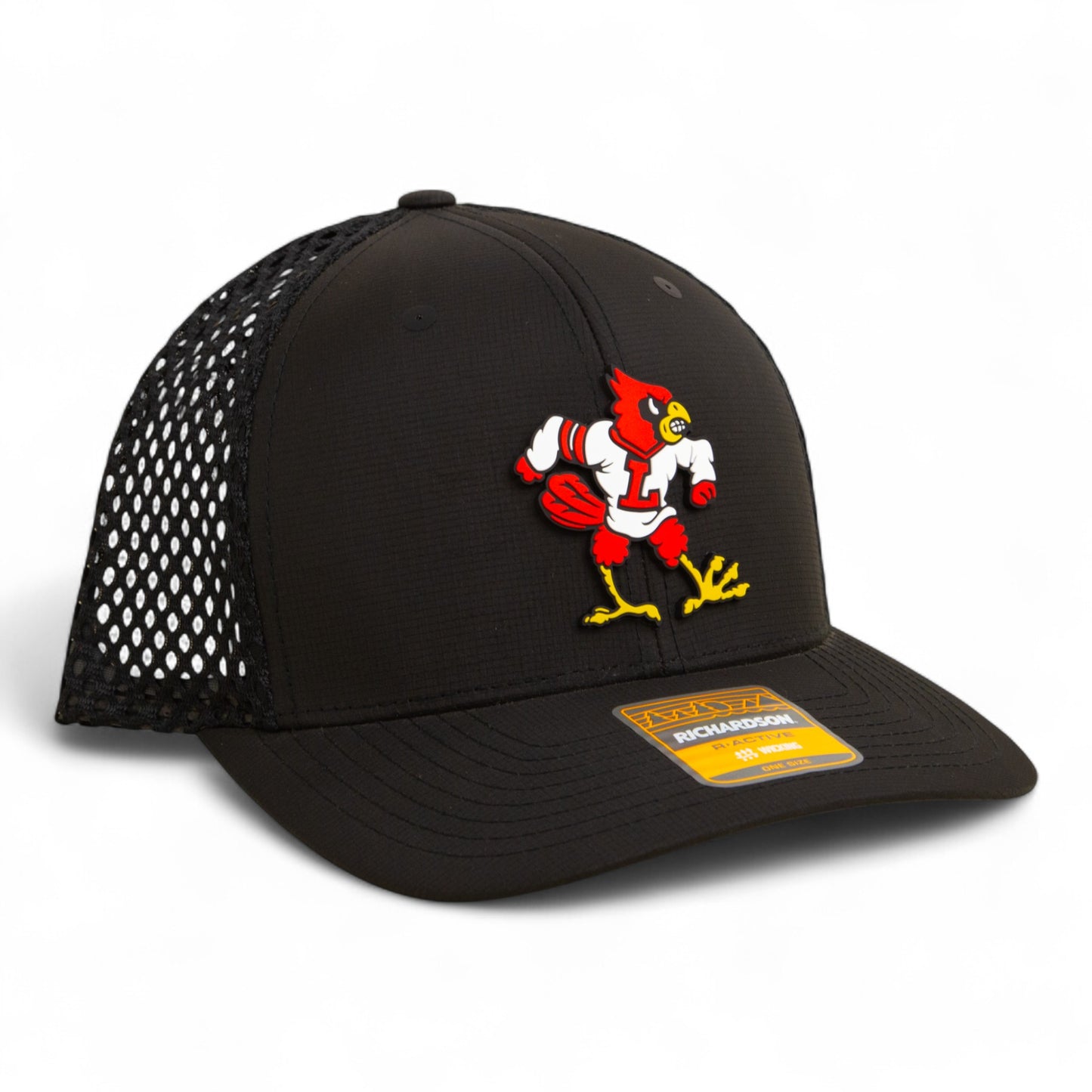 Louisville Cardinals Retro 3D Snapback Tilikum Trucker Hat- Black